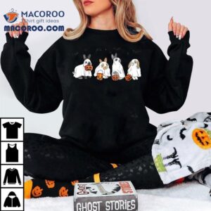 Cute Fall Ghost Bunny Rabbit Halloween Costume Spooky Season Tshirt