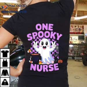 Cute Fun And Festive Halloween One Spooky Nurse Ghost Shirt