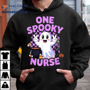 Cute Fun And Festive Halloween One Spooky Nurse Ghos Tshirt