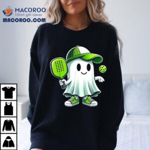 Cute Ghost Playing Pickleball – Funny Paddleball Shirt