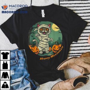 Cute Mummy Cat For Kids Or Halloween Tshirt