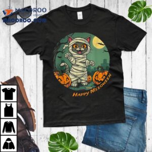 Cute Mummy Cat For Kids Or Halloween Tshirt