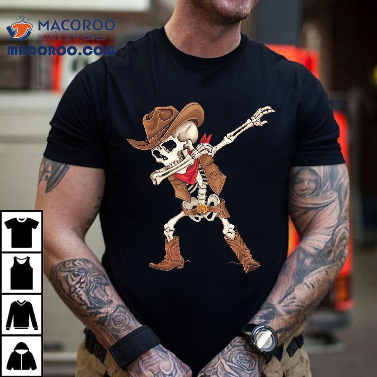 Dabbing Skeleton Cowboy Halloween Costume Boys Kids Shirt Dabbing Skeleton Cowboy Halloween Costume Boys Kids Shirt