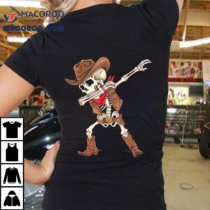 Dabbing Skeleton Cowboy Halloween Costume Boys Kids Shirt 3 Dabbing Skeleton Cowboy Halloween Costume Boys Kids Tshirt