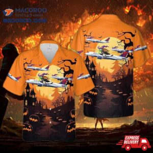 Delta Airline Airbus A220-100 Halloween Hawaiian Shirt