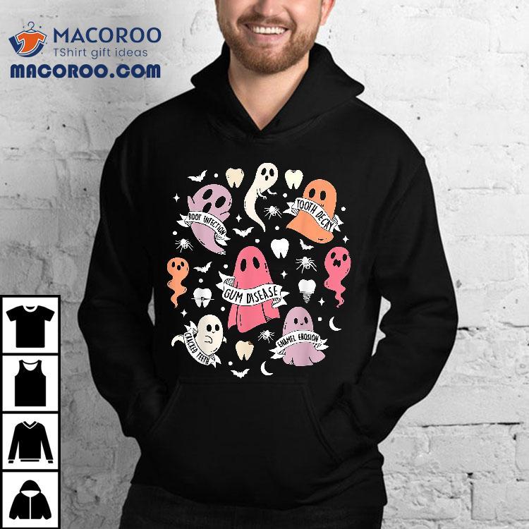 Dentist Ghost Spooky Halloween Dental Hygienist Assistant Shirt Dentist Ghost Spooky Halloween Dental Hygienist Assistant Shirt