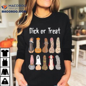 Dick Or Treat Halloween Penis Spooky Season Hilarious Adul Tshirt