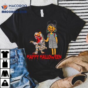 Dinosaur Halloween Funny Pumpkin Girl Shirt Dinosaur Halloween Funny Pumpkin Girl Shirt