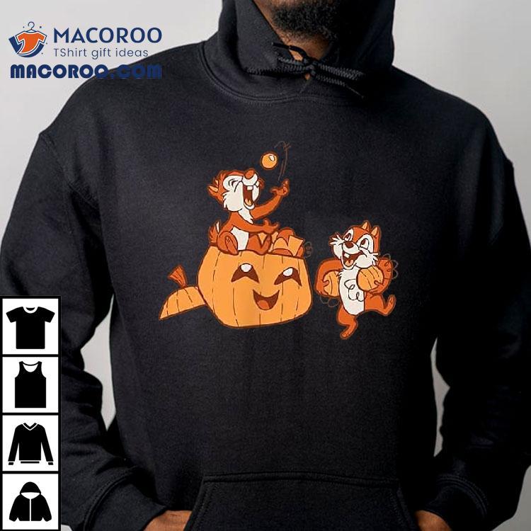 Disney Chip ân Dale Halloween Pumpkin Bucket Corner Art Shirt Disney Chip ân Dale Halloween Pumpkin Bucket Corner Art Shirt