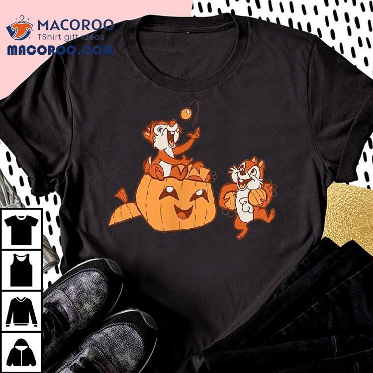 Disney Chip ân Dale Halloween Pumpkin Bucket Corner Art Shirt Disney Chip ân Dale Halloween Pumpkin Bucket Corner Art Shirt