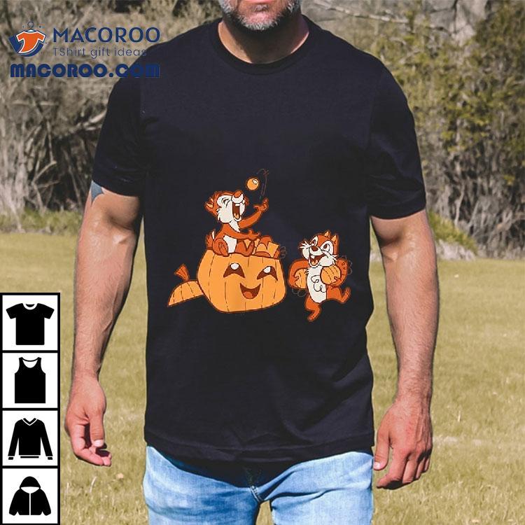Disney Chip ân Dale Halloween Pumpkin Bucket Corner Art Shirt Disney Chip ân Dale Halloween Pumpkin Bucket Corner Art Shirt
