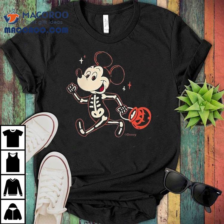 Disney Mickey Mouse Halloween Skeleton Trick Or Treat Shirt Disney Mickey Mouse Halloween Skeleton Trick Or Treat Shirt