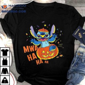 Disney Stitch Jack O Lantern Surprise Mwa Ha Halloween Tshirt
