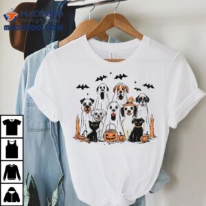 Dog Ghost Cute Dressed As Funny Halloween Tshirt