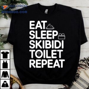 Eat Sleep Skibidi Toilet Repeat Funny Meme Vintage Birthday Shirt
