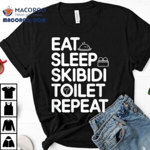 Eat Sleep Skibidi Toilet Repeat Funny Meme Vintage Birthday Shirt