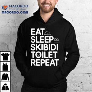 Eat Sleep Skibidi Toilet Repeat Funny Meme Vintage Birthday Tshirt