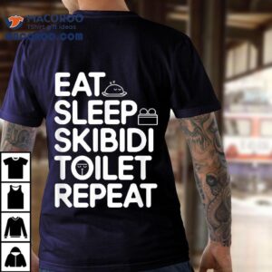 Eat Sleep Skibidi Toilet Repeat Funny Meme Vintage Birthday Tshirt