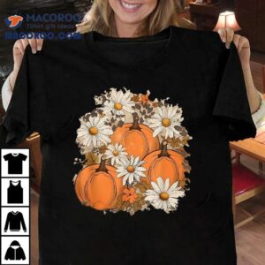 Fall Shirt Vintage Pumpkin Autumn Graphic Thanksgiving