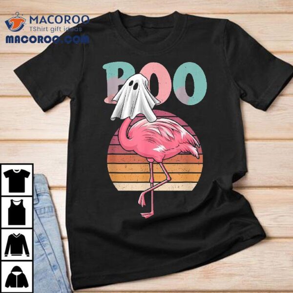 Flamingo Ghost Boo Pink Halloween Costume Lover Shirt