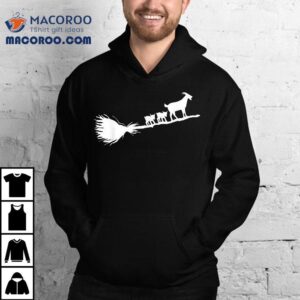 Flying Halloween Goats With Baby Goa Tshirt