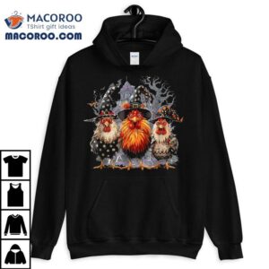 Funny Chicken Halloween Costume Spooky Season Chickens Witch Tshirt
