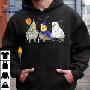 Funny Ghost Witch Cockatiels Halloween Lover Shirt