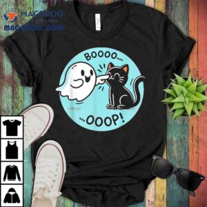 Funny Halloween Ghost Black Cat Boop Easy Lazy Costume Tshirt