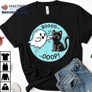 Funny Halloween Ghost Black Cat Boop Easy Lazy Costume Tshirt