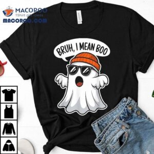 Funny Halloween Ghost Boo Bruh I Mean For Boys Kids Shirt