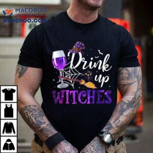 Funny Halloween Hat Drink Up Witches Shirt