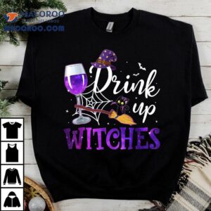 Funny Halloween Hat Drink Up Witches Shirt