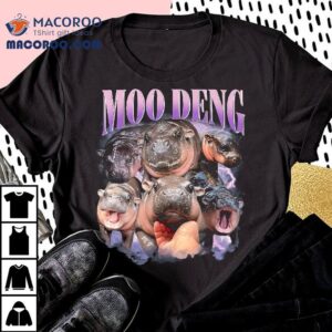 Funny Moo-deng Baby Pygmy Hippo Cute Zoo For Family Tee Shirt