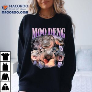 Funny Moo Deng Baby Pygmy Hippo Cute Zoo For Family Tee Tshirt