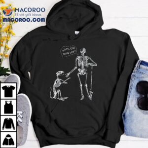 Funny Skeleton And Dog Friendship Halloween Party Shirt