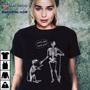 Funny Skeleton And Dog Friendship Halloween Party Tshirt