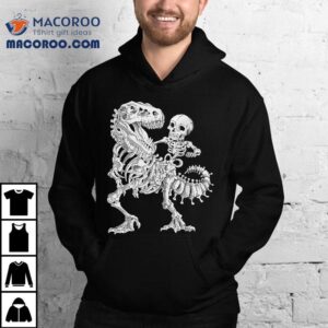 Funny Skeleton Riding Dinosaur Halloween Shirt