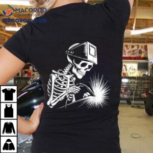 Funny Skeleton Welding Lovers Spooky Halloween Welder Shirt