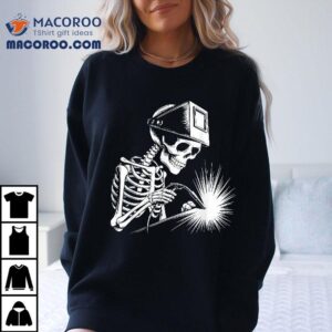 Funny Skeleton Welding Lovers Spooky Halloween Welder Shirt