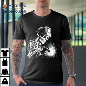 Funny Skeleton Welding Lovers Spooky Halloween Welder Tshirt