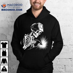 Funny Skeleton Welding Lovers Spooky Halloween Welder Tshirt