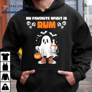 Funny Spooky Ghost Rum My Favorite Spirit Is Rum Halloween Tshirt