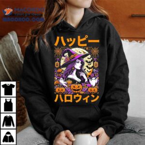 Funny Witch Halloween Anime Kawaii Aesthetic Style Japanese Shirt