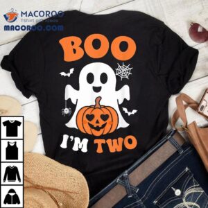 Ghost Boo I’m Two Year 2nd Birthday Boys Halloween Groovy Shirt
