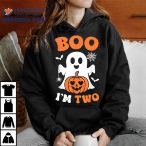 Ghost Boo I’m Two Year 2nd Birthday Boys Halloween Groovy Shirt