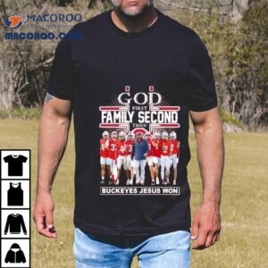 God First Family Second Then Ohio State Buckeyes Jesus Won Shirt 1 God First Family Second Then Ohio State Buckeyes Jesus Won Tshirt