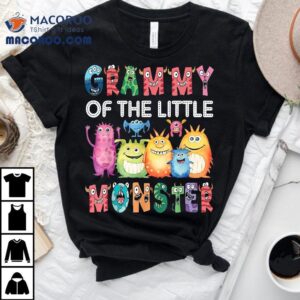 Grammy Of The Little Monster Kids St Birthday Party Tshirt