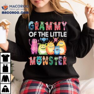 Grammy Of The Little Monster Kids St Birthday Party Tshirt