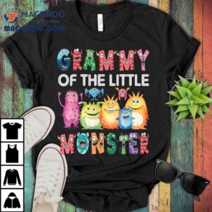 Grammy Of The Little Monster Kids St Birthday Party Tshirt