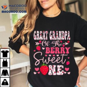 Great Grandpa Of The Berry Sweet One Strawberry St Birthday Tshirt